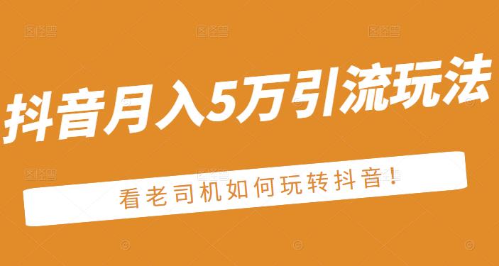 老古董·抖音月入5万引流玩法，看看老司机如何玩转抖音(附赠：抖音另类引流思路)-小二项目网