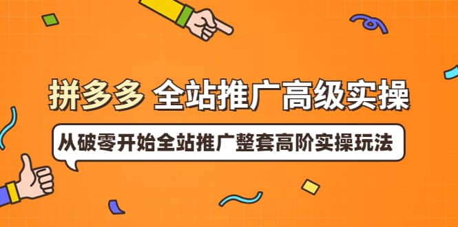 拼多多全站推广高级实操：从破零开始全站推广整套高阶实操玩法-小二项目网