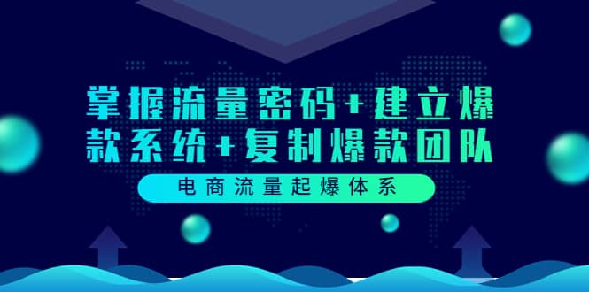 电商流量起爆体系：掌握流量密码 建立爆款系统 复制爆款团队（价值599）-小二项目网