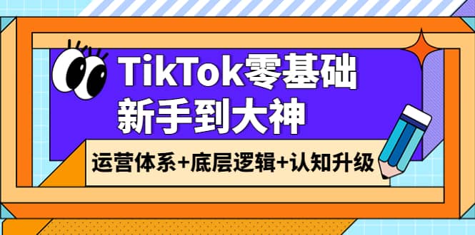 TikTok零基础新手到大神：运营体系 底层逻辑 认知升级（9节系列课）-小二项目网