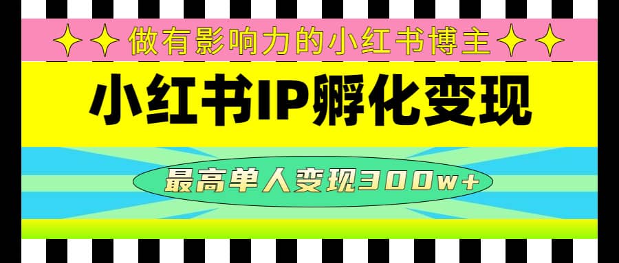 某收费培训-小红书IP孵化变现：做有影响力的小红书博主-小二项目网
