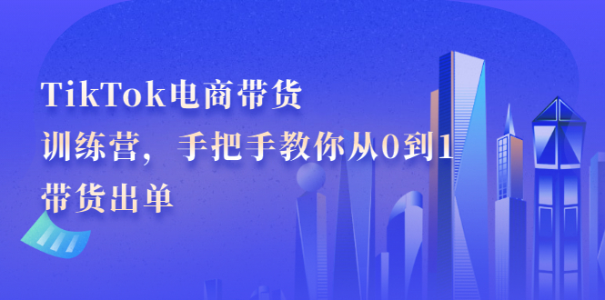 TikTok电商带货训练营，手把手教你从0到1带货出单-小二项目网