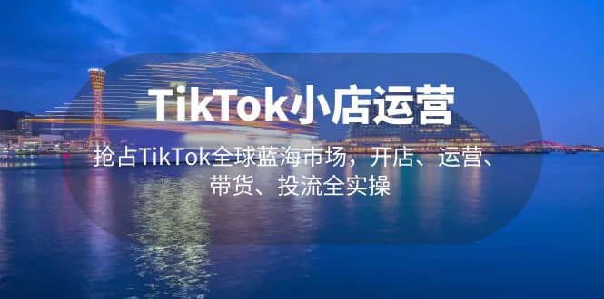 TikTok小店运营 抢占TikTok全球蓝海市场，开店、运营、带货、投流全实操-小二项目网