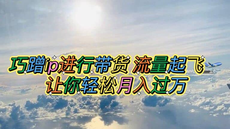 巧蹭ip进行带货，流量起飞，让你轻松月入过万-小二项目网