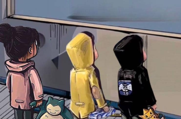 橱窗看车男孩汽车头像制作项目-小二项目网