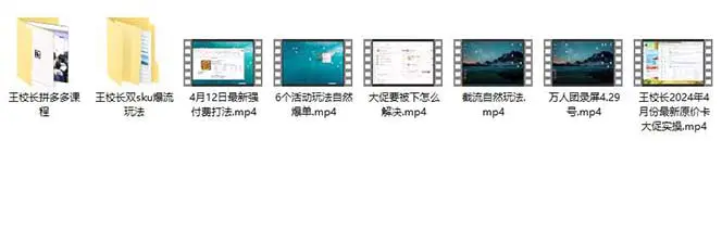 拼多多·实战课：万人团玩法/截流自然流/最新强付费打法/最新原价卡大促