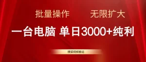 搜狐视频搬运，一台电脑单日3000+，批量操作，可无限扩大-小二项目网