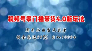 微信视频号零门槛带货4.0新玩法，新手小白当天见收益，日入1000+-小二项目网