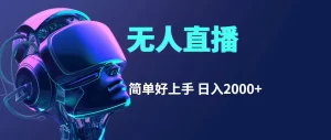 快手无人直播，简单好上手，日入2000+-小二项目网