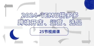 2024-TEMU拼多多·跨境开店、运营、选品（25节视频课）-小二项目网