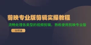 剪映专业版剪辑实操教程：流畅处理各类型的视频剪辑，熟练使用剪映专业版-小二项目网