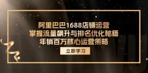 阿里巴巴1688店铺运营，掌握流量飙升与排名优化秘籍 年销百万核心运营策略-小二项目网