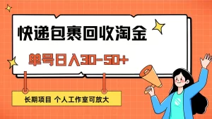 快递包裹回收掘金，单号日入30-50+，长期项目，个人工作室可放大-小二项目网