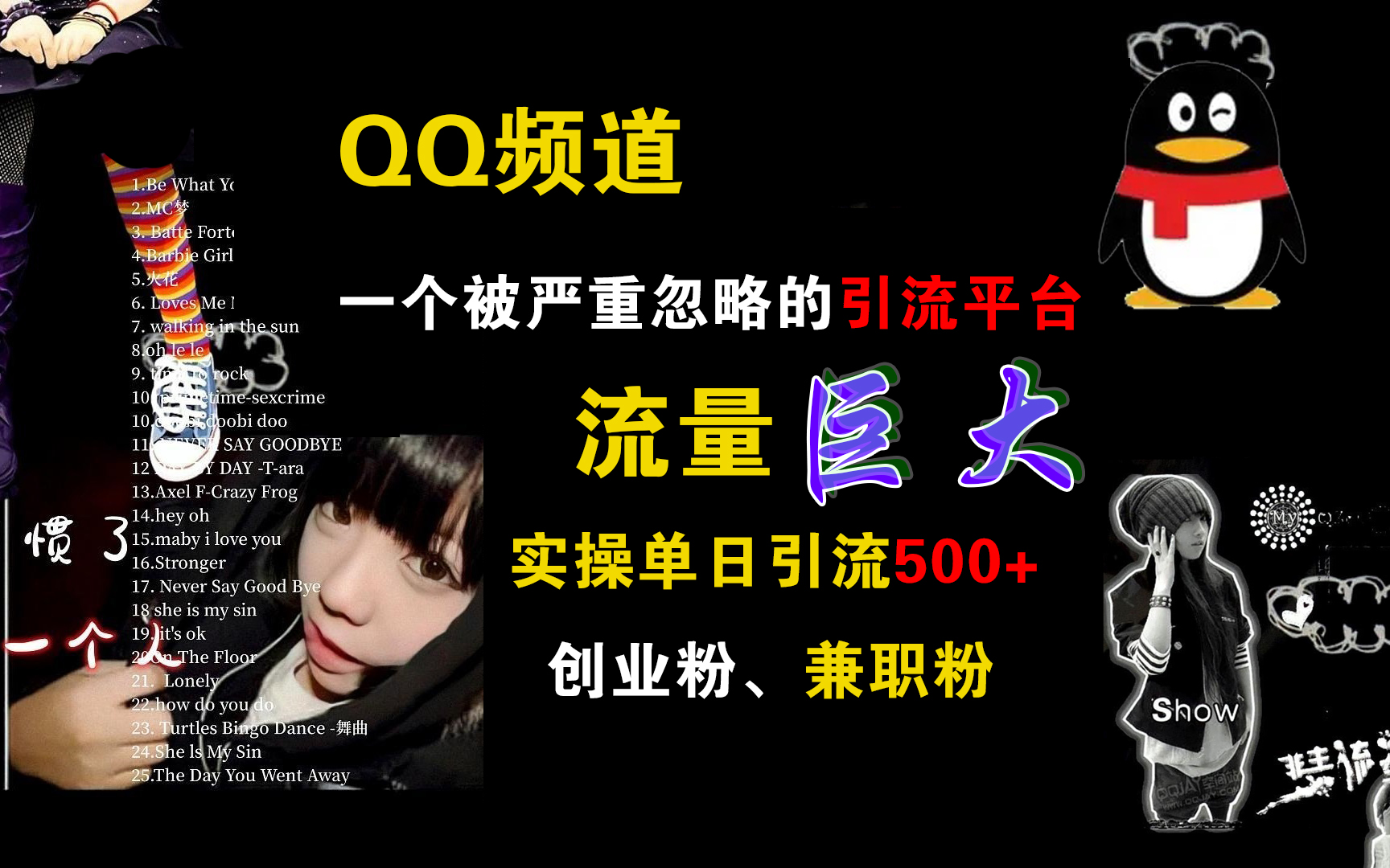 QQ频道，一个被严重忽略的引流平台，流量巨大，实操单日引流500+创业粉、兼职粉-小二项目网