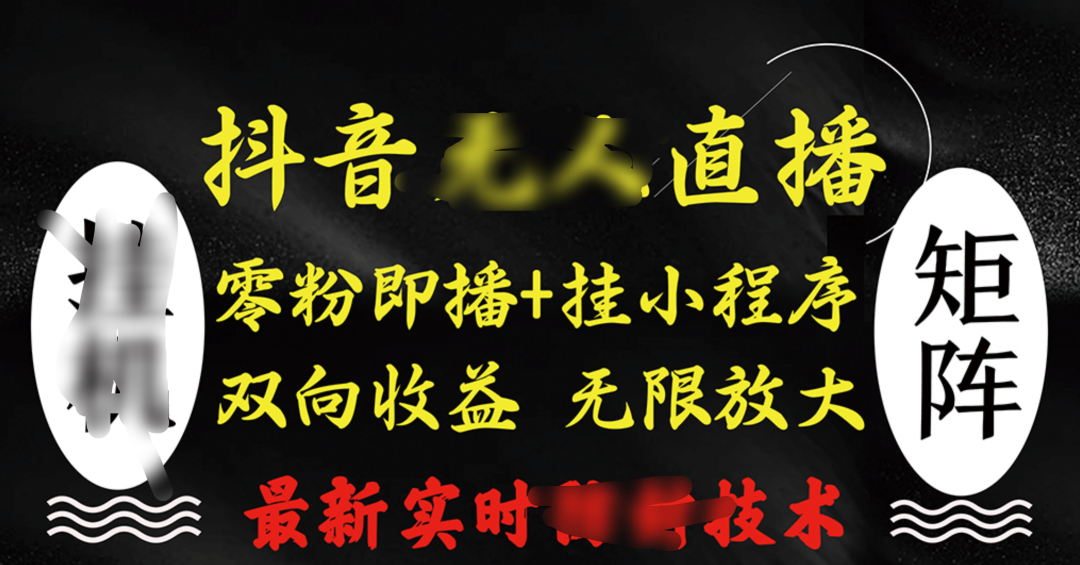 抖音无人直播最新独家玩法,小雪花+撸音浪双向收益,可矩阵放大-小二项目网