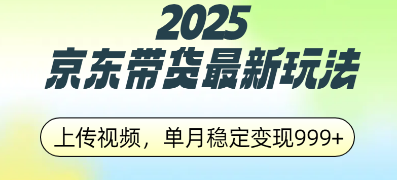 2025京东带货最新玩法，上传视频，单月稳定变现999+-小二项目网