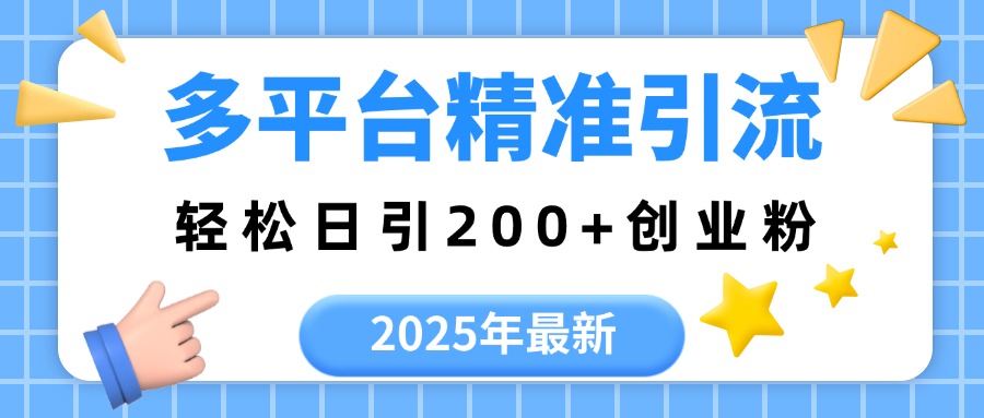 2025年最新多平台精准引流，轻松日引200+-小二项目网