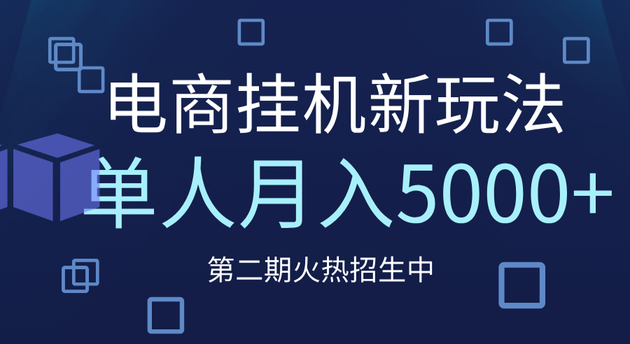 电商平台挂机新玩法，单人月入5000+攻略-小二项目网