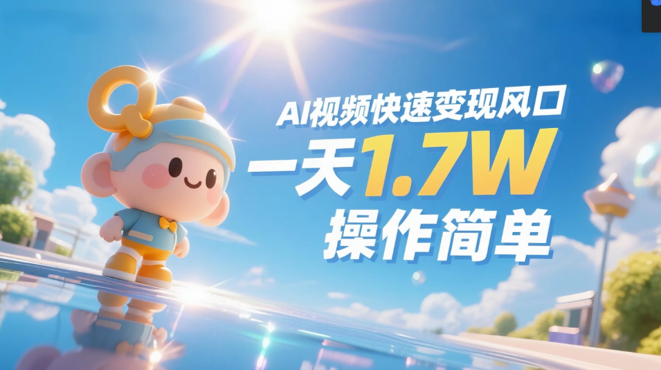 《Ai视频变现风口，一天1.7W，收入无上限，操作简单》-小二项目网