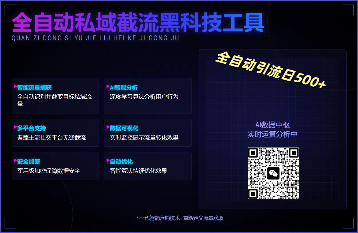 全自动私域截流黑科技工具——全自动引流日500+-小二项目网