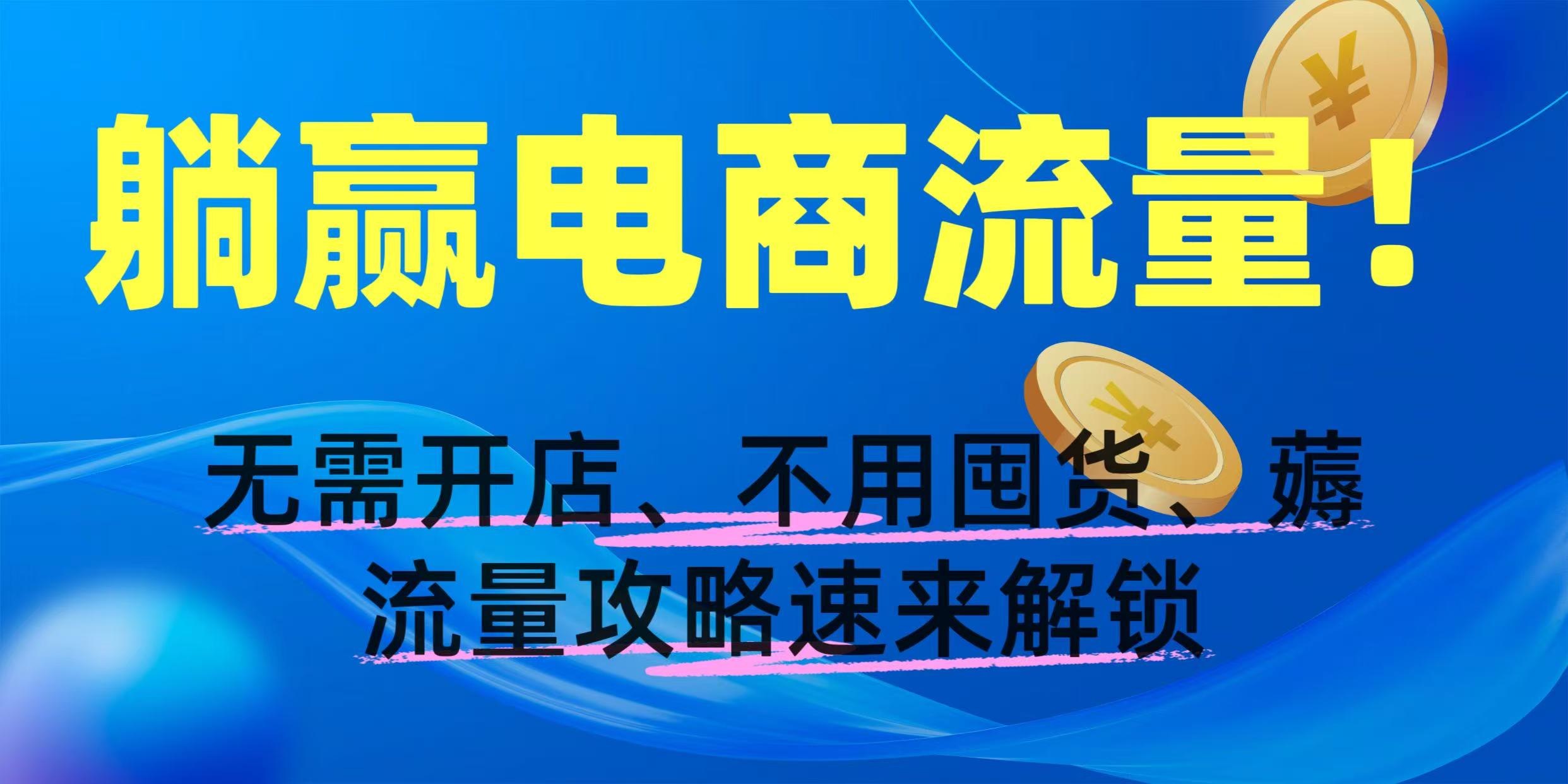 躺赢电商流量！无需开店、不用囤货，薅流量攻略速来解锁-小二项目网