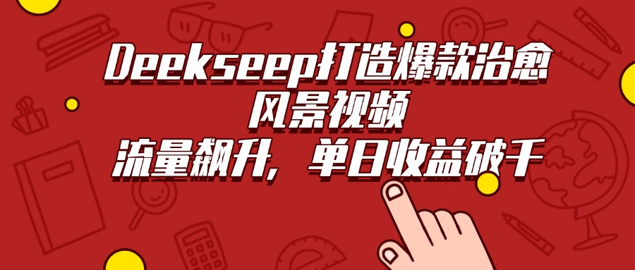 Deekseep打造爆款治愈风景视频，流量飙升，单日收益破千-小二项目网