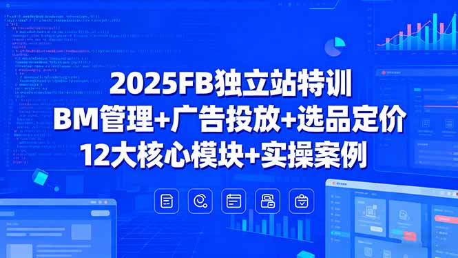 （15962期）2025FB独立站特训，BM管理+广告投放+选品定价，12大核心模块+实操案例-小二项目网