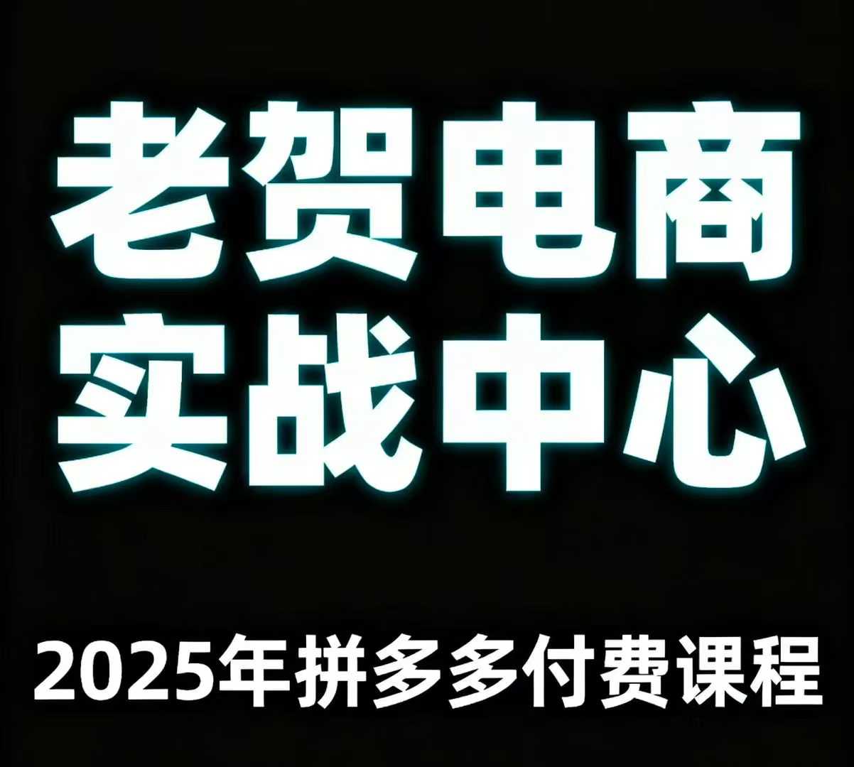 老贺电商2025年拼多多付费课程,用通俗易懂的方法告诉你多多怎么玩-小二项目网