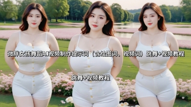 微胖女孩舞蹈AI视频制作提示词（含绘图词、视频词） 跳舞+视频教程-小二项目网