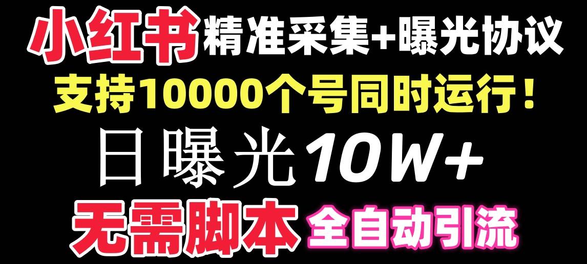 【价值10万！】小红书全自动采集+引流协议一体版！无需手机，支持10000-小二项目网