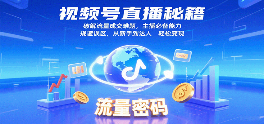 视频号直播秘籍，破解流量成交难题，主播必备能力，规避误区，从新手到达人轻松变现-小二项目网