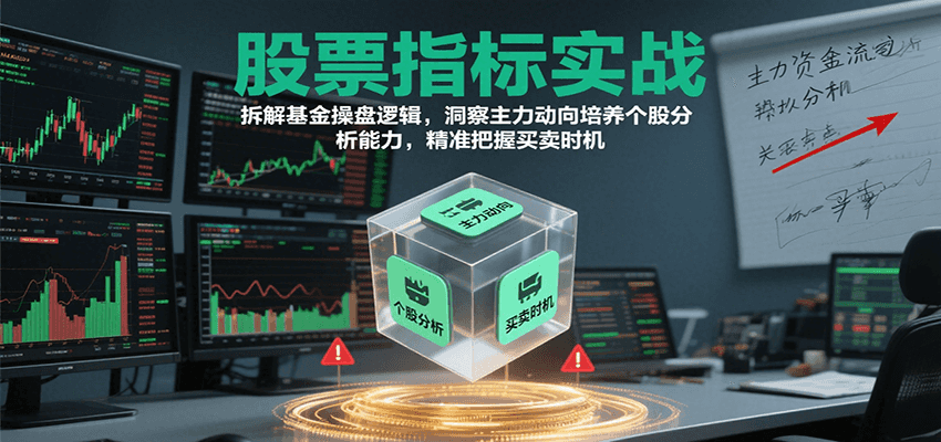 股票指标实战，基金操盘逻辑拆解，洞察主力动向培养个股分析能力把握买卖时机（更新）-小二项目网