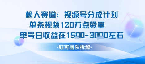 视频号分成计划新赛道玩法，单条收益突破了120W，综合收益在3k上下-小二项目网