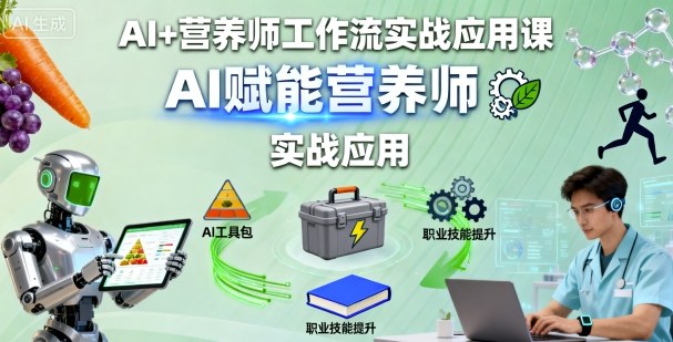 AI+营养师工作流实战应用课，AI赋能营养师-小二项目网