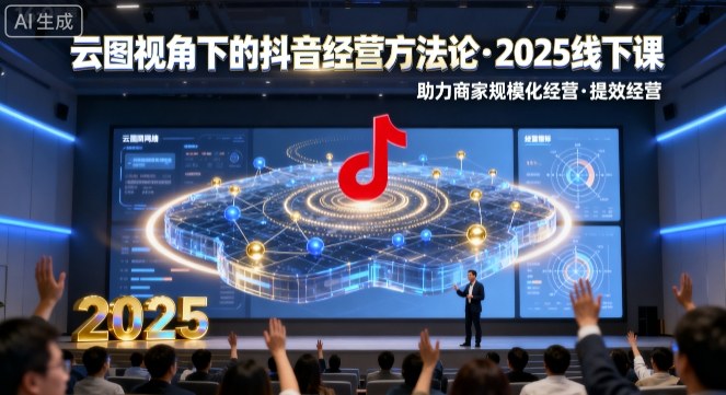 云图视角下的抖音经营方法论，2025线下课，助力商家规模化经营，提效经营（录音+字幕）-小二项目网