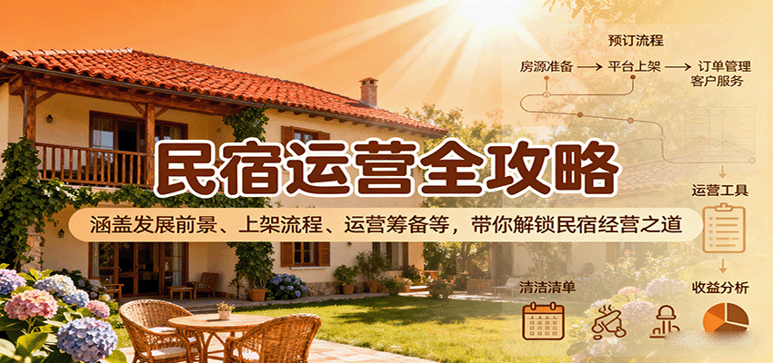 民宿运营全攻略：涵盖发展前景、上架流程、运营筹备等，带你解锁民宿经营之道-小二项目网