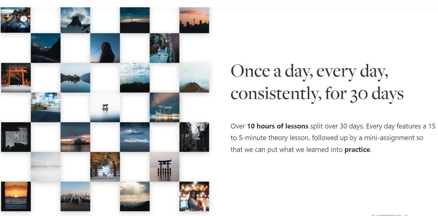 网红摄影师Pat Kay – 30天摄影基础知识加速器教程-30节课-中英字幕-小二项目网