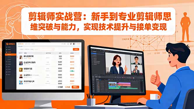 （16347期）剪辑师实战营：新手到专业剪辑师思维突破与能力，实现技术提升与接单变现-小二项目网