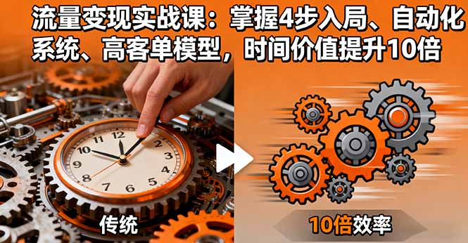 （16197期）流量变现实战课：掌握4步入局、自动化系统、高客单模型，时间价值提升10倍-小二项目网