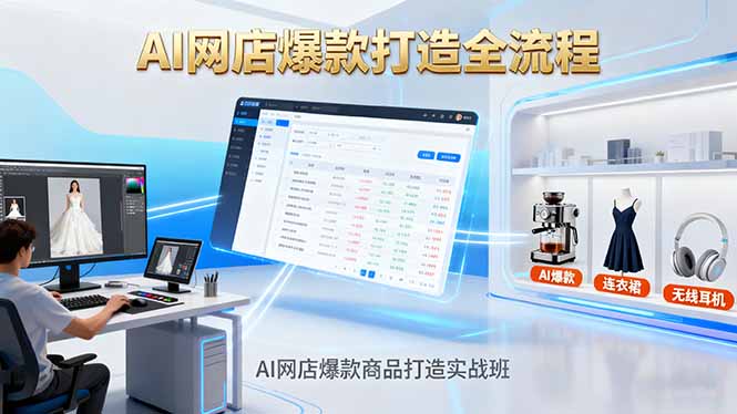 （16326期）AI网店爆款商品打造实战班：AI技术实现商品图智能处理，快速搭建AI网店-小二项目网
