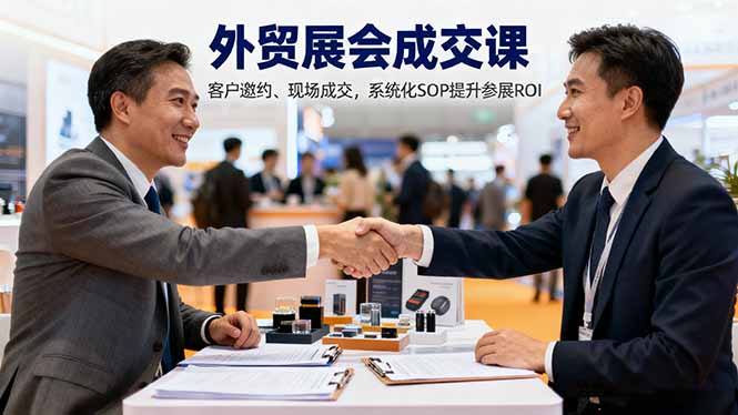 （16356期）外贸展会成交课，含目标制定、客户邀约、现场成交，系统化SOP提升参展ROI-小二项目网