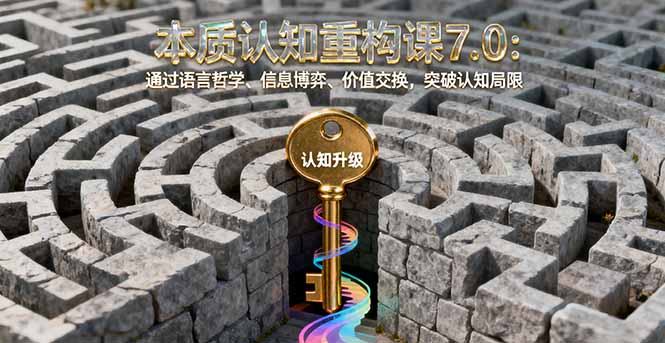（16218期）本质认知重构课7.0：通过语言哲学、信息博弈、价值交换，突破认知局限-小二项目网