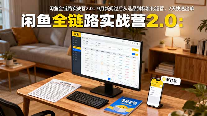 （16263期）闲鱼全链路实战营2.0：9月新规过后从选品到标准化运营，7天快速出单-小二项目网