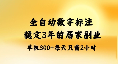 全自动数字标注，稳定3年的蓝海项目，居家也能矩阵开干的副业，单机日入3张+【揭秘】-小二项目网