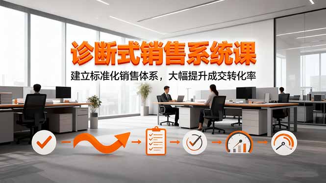 （16435期）诊断式销售系统课，建立标准化销售体系，大幅提升成交转化率-小二项目网