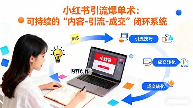 （16362期）小红书引流爆单术：构建一套低成本 可持续的“内容-引流-成交”闭环系统-小二项目网