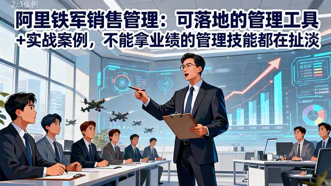（16436期）阿里铁军销售管理：可落地的管理工具+实战案例，不能拿业绩的管理都在扯淡-小二项目网