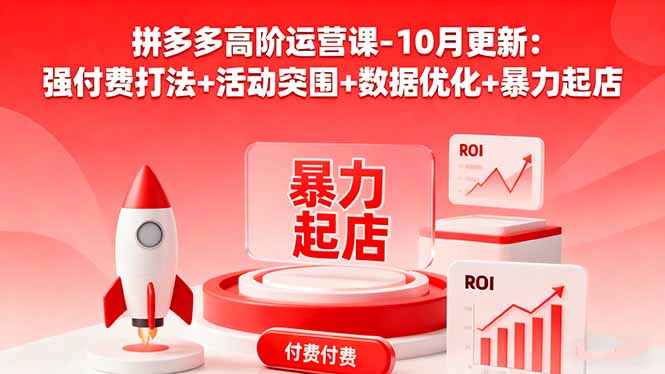 （16366期）拼多多高阶运营课-10月更新：强付费打法+活动突围+数据优化+暴力起店-小二项目网