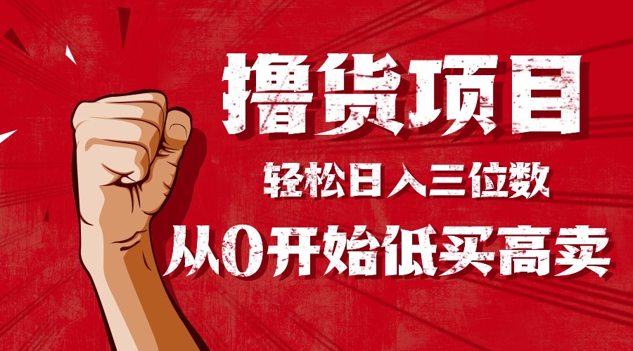 （16315期）手把手教你撸货，从0开始低买高卖，小白轻松实现日入三位数!!!-小二项目网