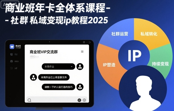 商业班年卡全体系课程-社群私域变现ip教程2025-小二项目网